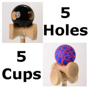 5 holes 5 cups kendama